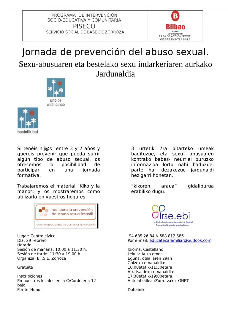 IRSE-EBI: PREVENCIÓN DEL ABUSO SEXUAL