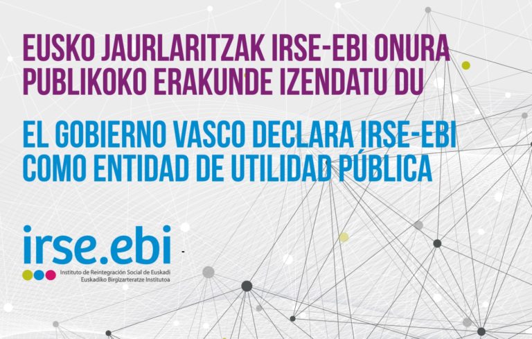 El Gobierno Vasco declara IRSE-EBI como entidad de utilidad pública